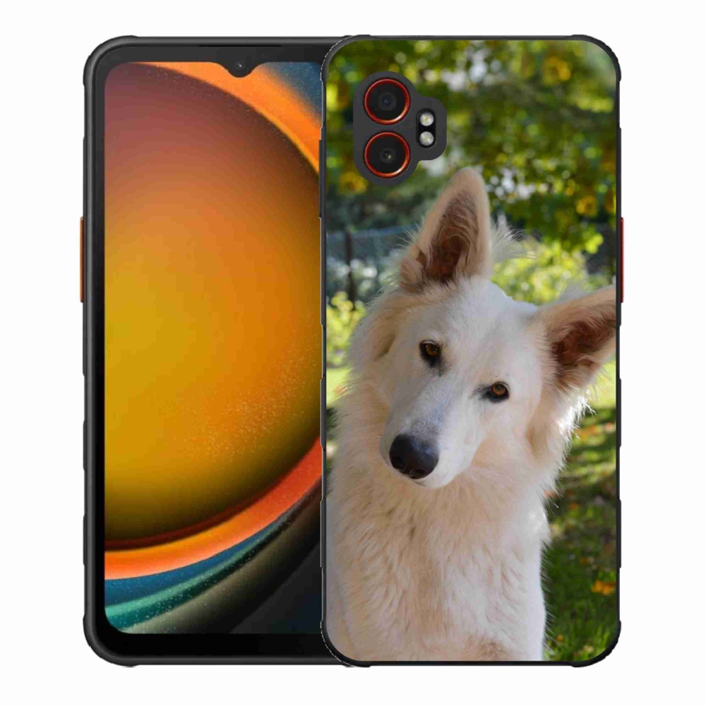Gelový kryt mmCase na Samsung Galaxy Xcover 7 Pro - bílý švýcarský ovčák 1