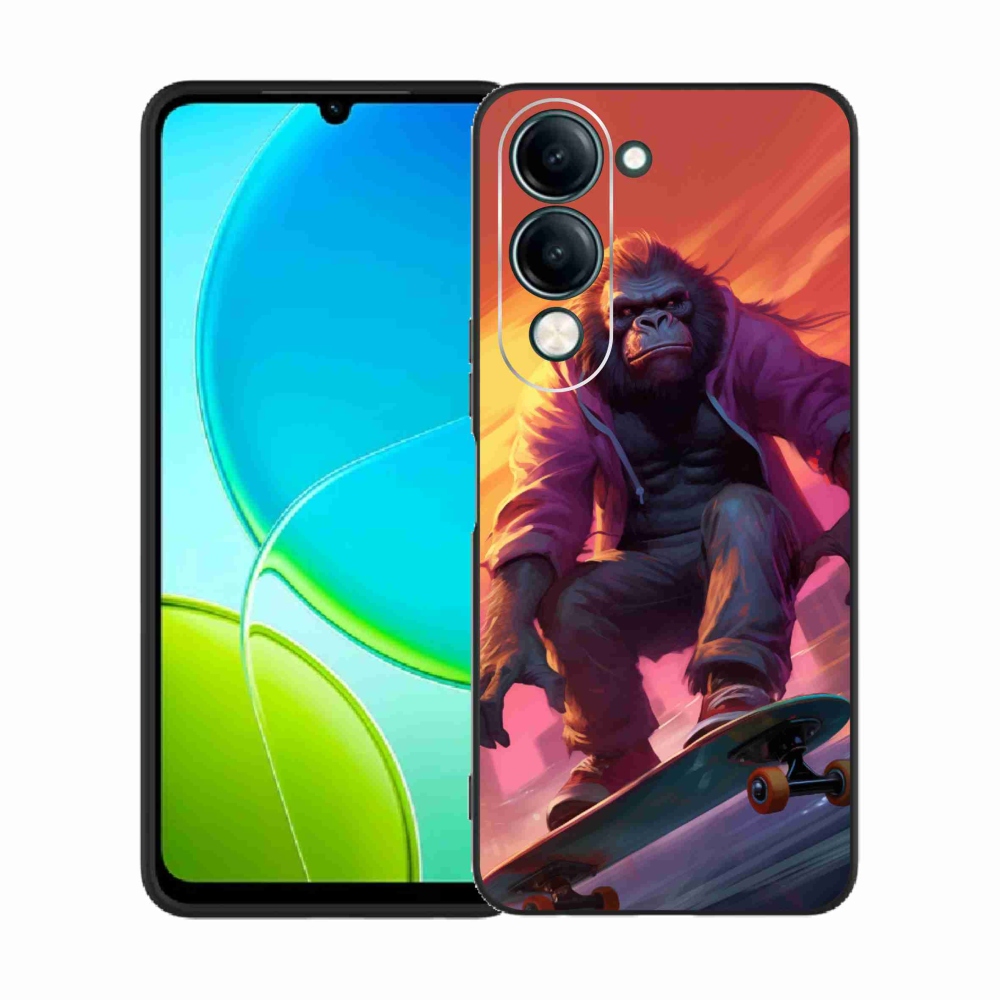 Gelový kryt mmCase na Vivo Y29s 5G - gorila na skateboardu