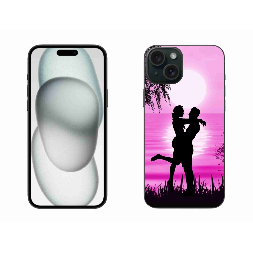 Gelový obal mmCase na iPhone 15 Plus - západ slunce