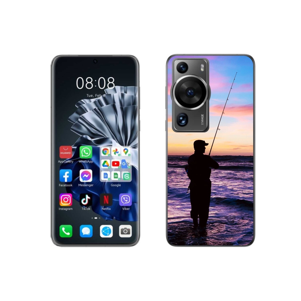 Gelový kryt mmCase na Huawei P60 Pro - rybaření 1
