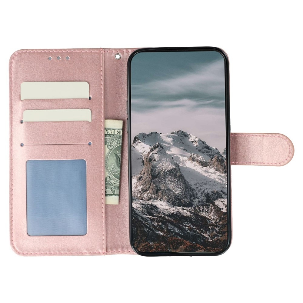 Mandala knížkové pouzdro na Xiaomi Redmi 15 5G - růžovozlaté