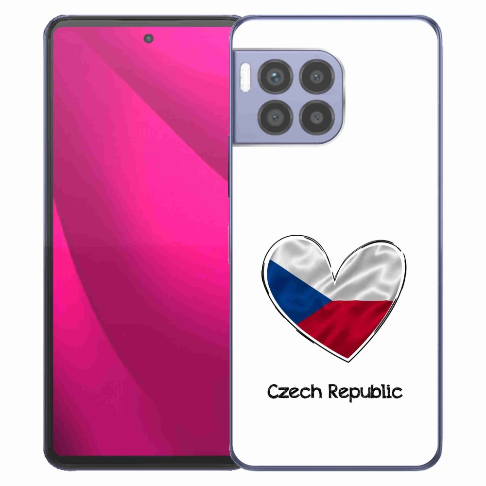 Gelový kryt mmCase na T-Mobile T Phone 2 Pro - vlajka srdce bílé pozadí