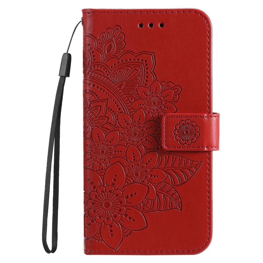 Mandala knížkové pouzdro na Xiaomi Redmi A3 - červené