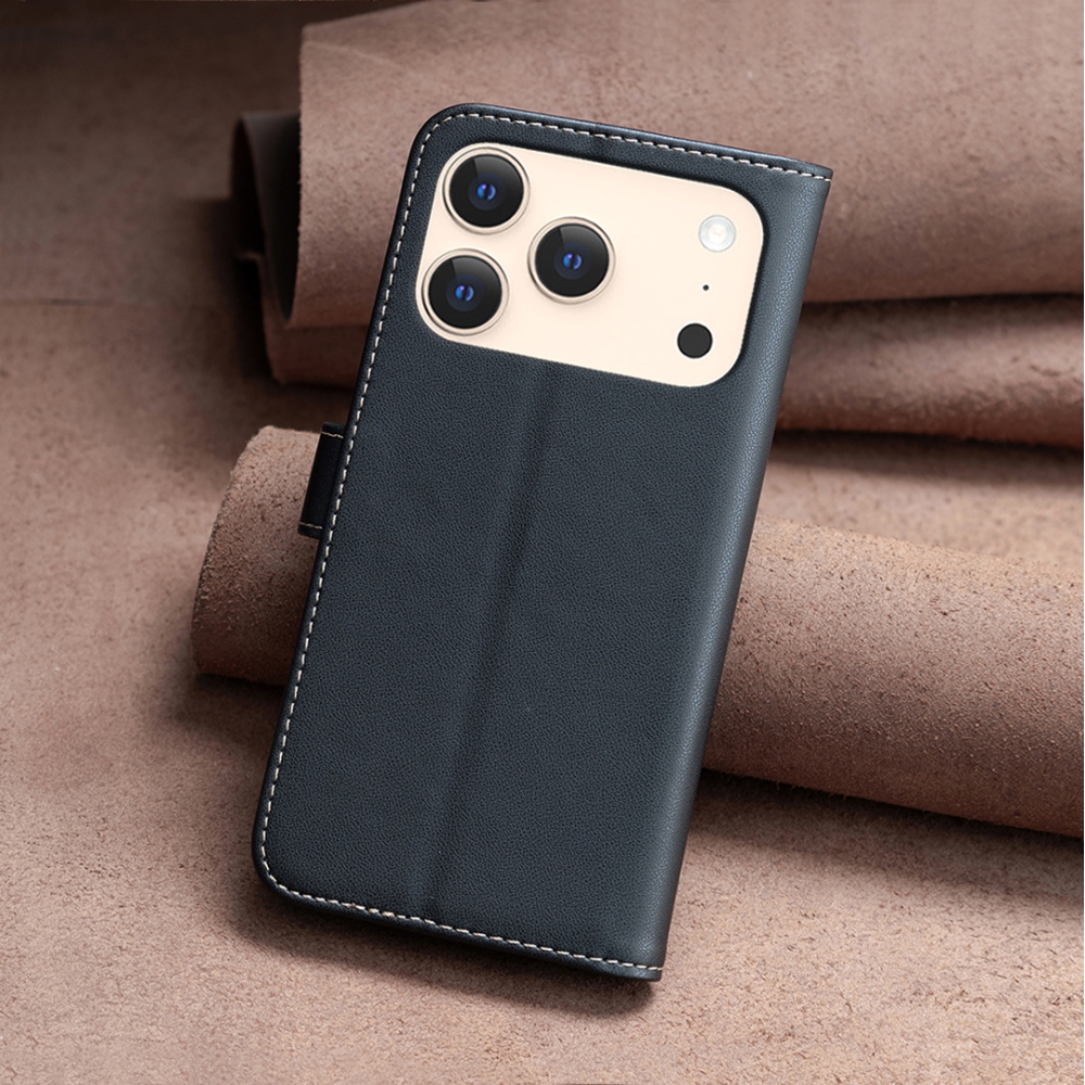 BNF knížkové pouzdro na iPhone 17 Pro - černé