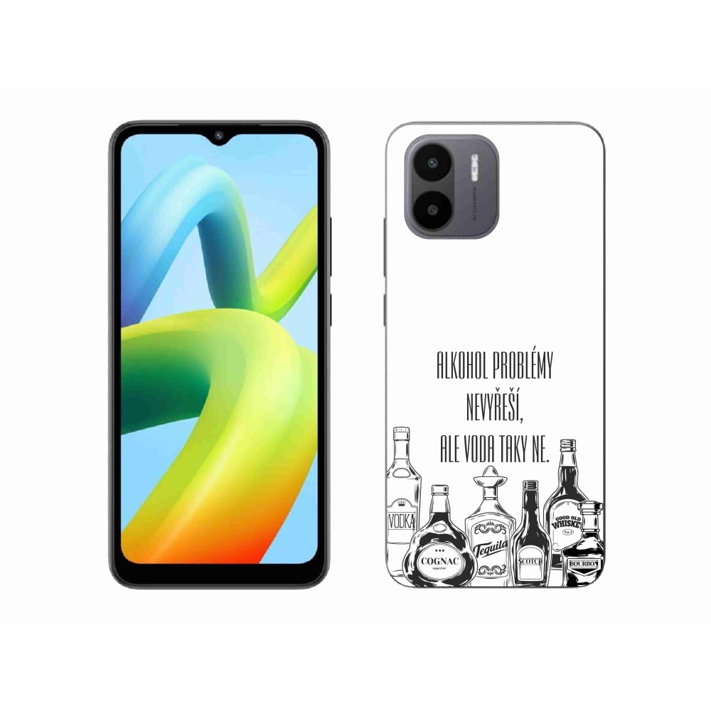 Gelový kryt mmCase na Xiaomi Redmi A1 - vtipný text bílé pozadí