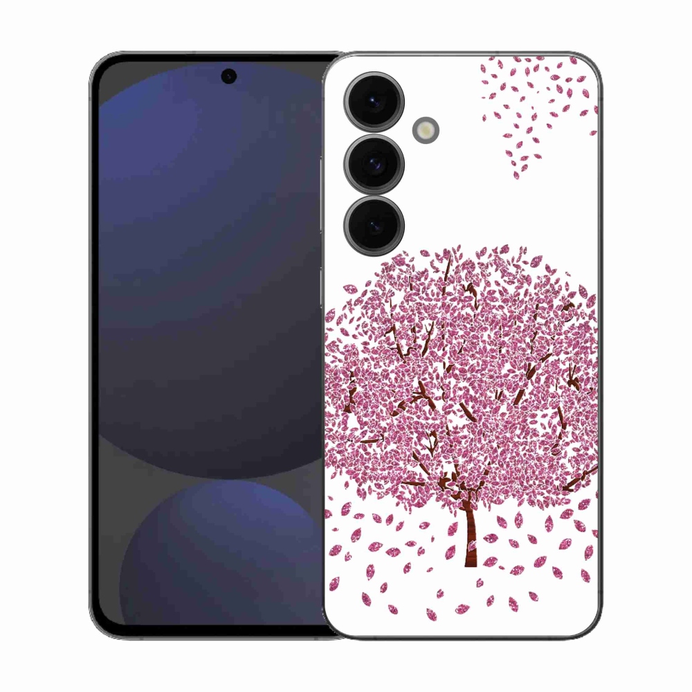 Gelový kryt mmCase na Samsung Galaxy S25 FE - kreslený strom s listy