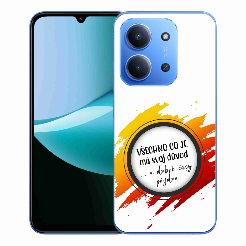 Gelový kryt mmCase na Xiaomi Redmi 15C 4G/5G (173mm) - citát 3 bílé pozadí