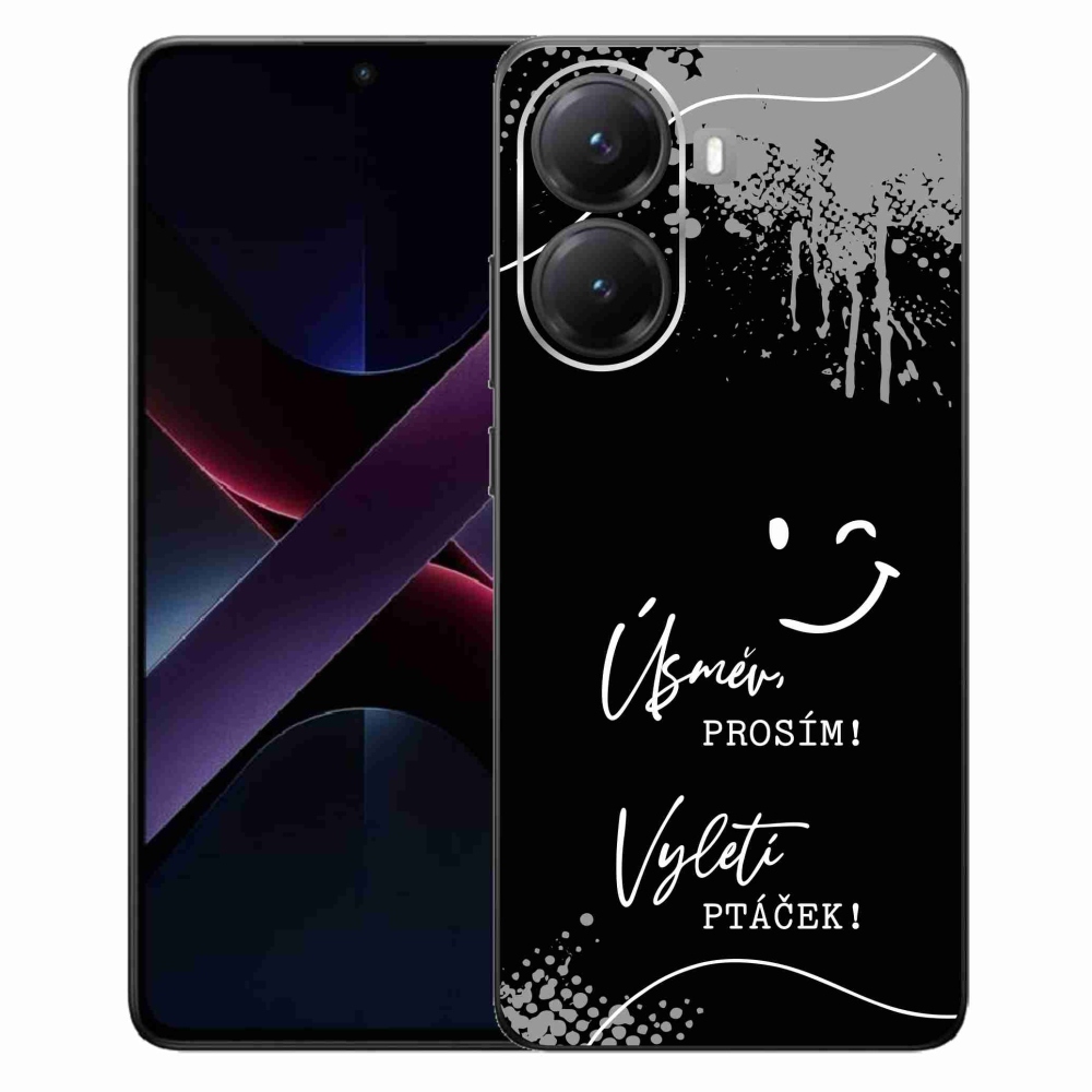Gelový kryt mmCase na Xiaomi Poco X7 Pro 5G - vtipný text 4 černé pozadí