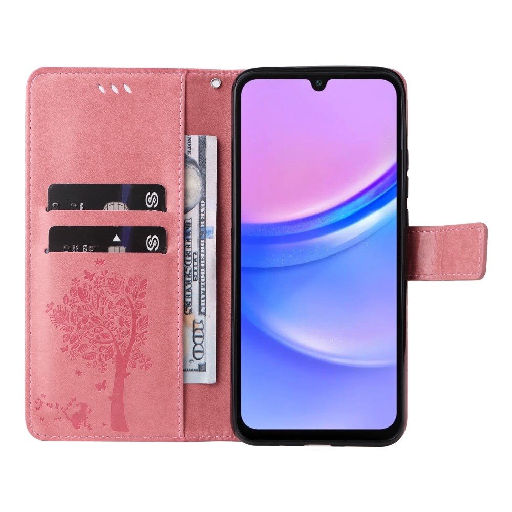 Trees knížkové pouzdro na Samsung Galaxy A16 4G/5G/A26 5G - růžové