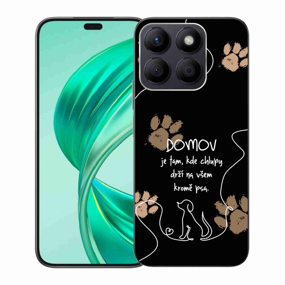 Gelový kryt mmCase na Honor X8b - psí motiv černé pozadí