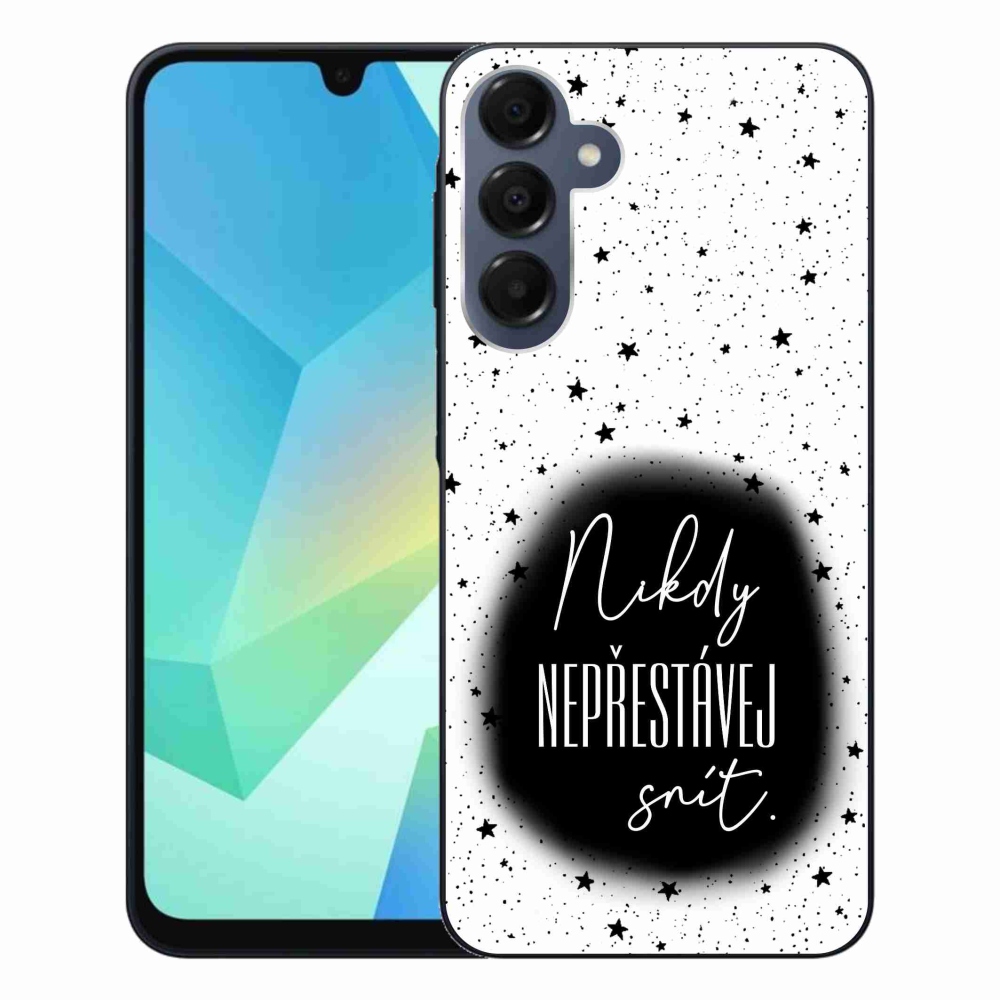 Gelový kryt mmCase na Samsung Galaxy A16 4G/5G - citát 1 černobílé pozadí