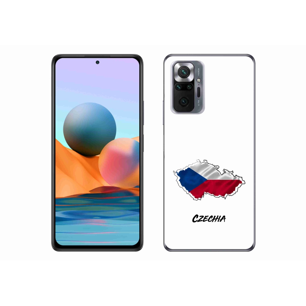 Gelový kryt mmCase na Xiaomi Redmi Note 10 Pro - Czechia bílé pozadí