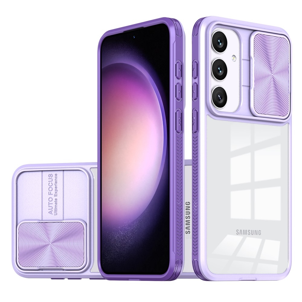 Backplate odolný kryt s krytkou fotoaparátu na Samsung Galaxy S25+ - fialový