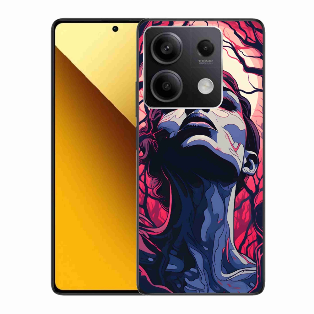 Gelový kryt mmCase na Xiaomi Redmi Note 13 5G - abstraktní obličej