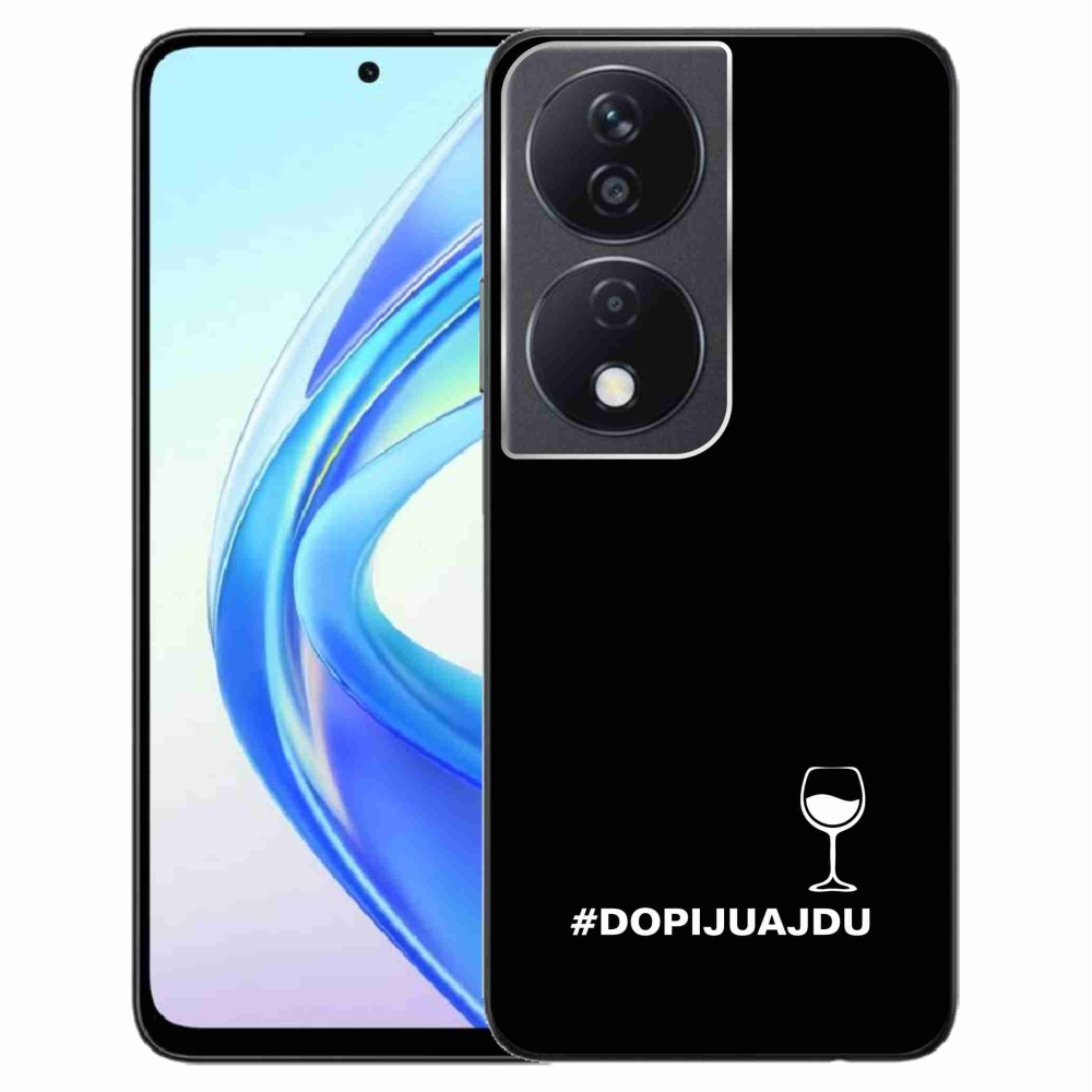 Gelový kryt mmCase na Honor X7b/Honor 90 Smart - vinný motiv černé pozadí