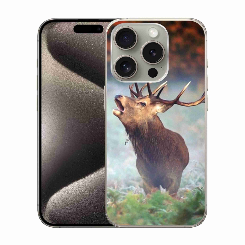 Gelový obal mmCase na iPhone 15 Pro - jelen 2
