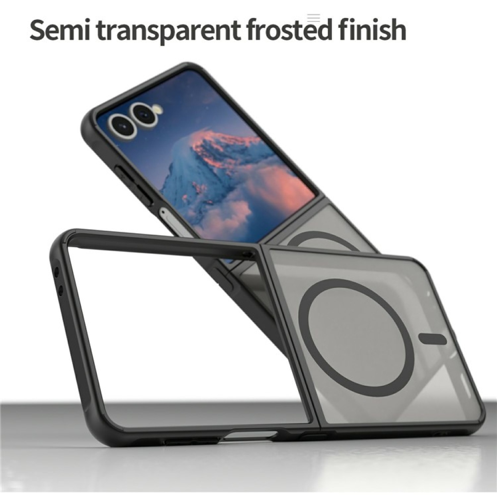 Case matný gelový obal s MagSafe na Samsung Galaxy Z Flip7 5G - černý