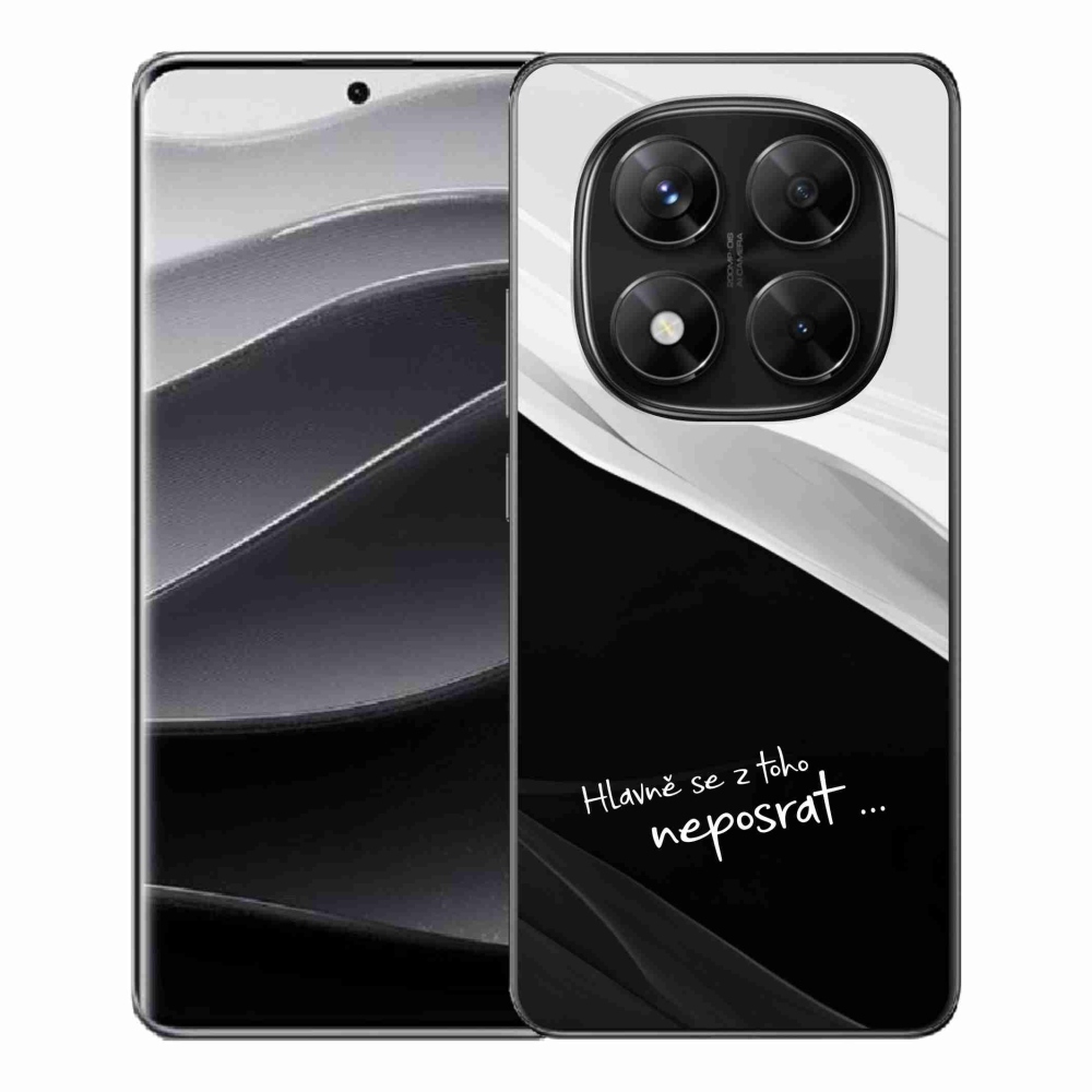 Gelový kryt mmCase na Xiaomi Redmi Note 14 Pro 5G/Poco X7 5G - vtipný text 13 černobílé pozadí