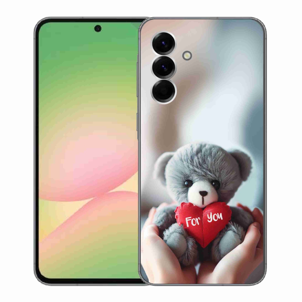 Gelový kryt mmCase na Samsung Galaxy A56 5G - medvídek pro zamilované