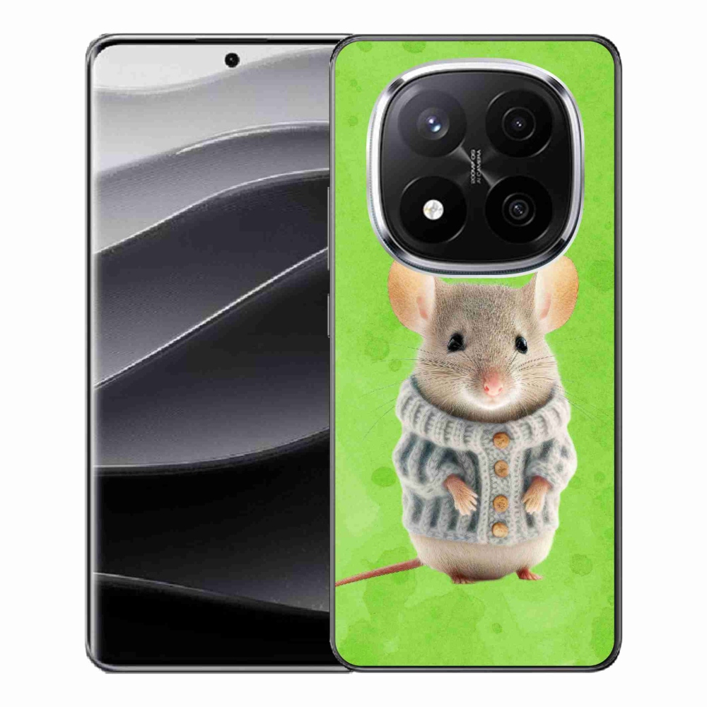 Gelový kryt mmCase na Xiaomi Redmi Note 14 Pro+ 5G - myška ve svetru