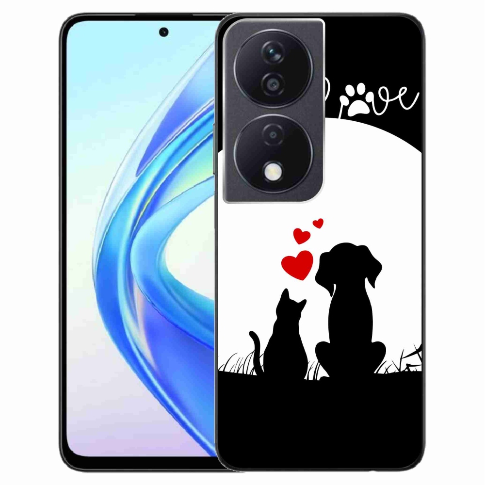Gelový obal mmCase na Honor X7b/Honor 90 Smart - zvířecí láska