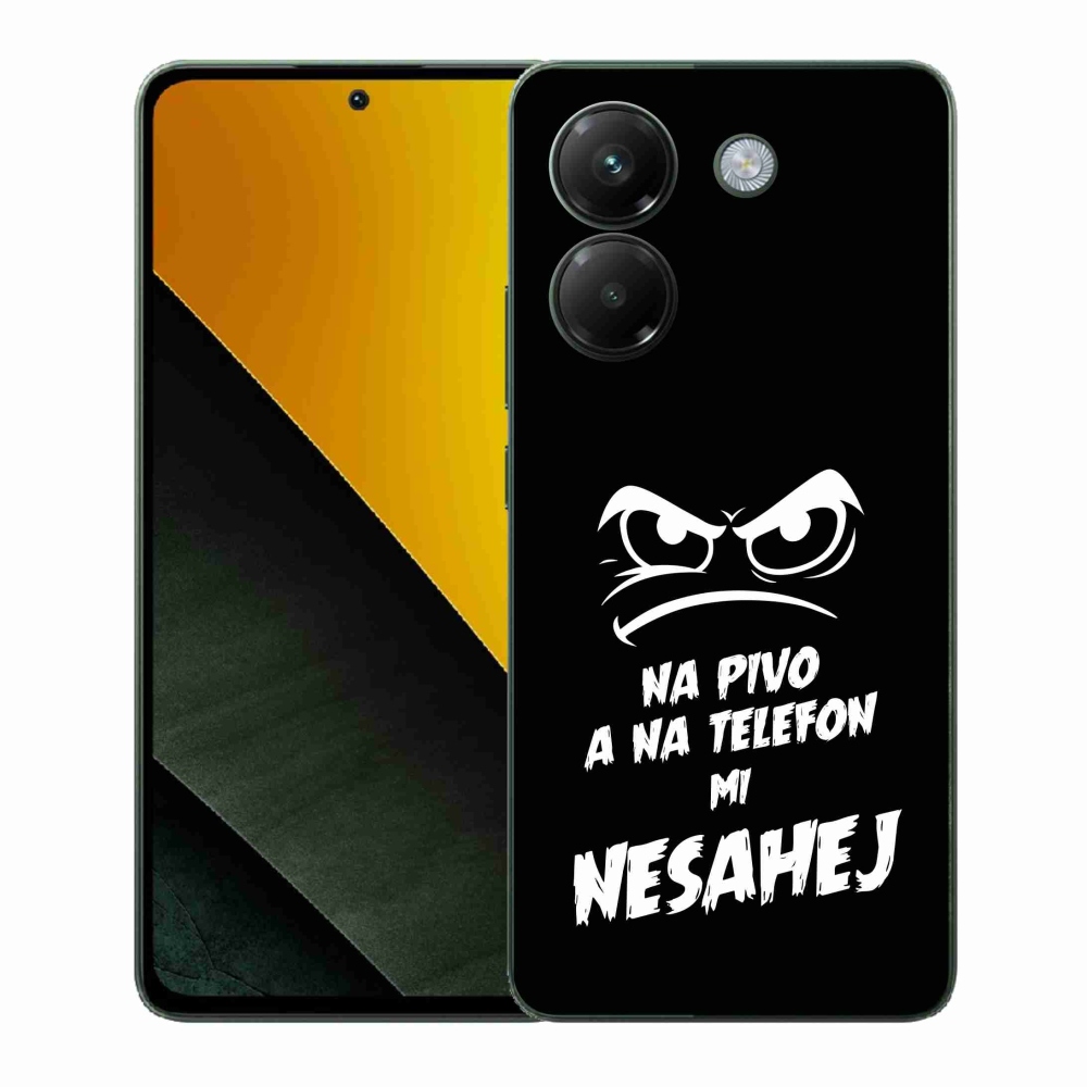 Gelový kryt mmCase na Xiaomi Poco M7 Pro 5G - pivní motiv 2 černé pozadí
