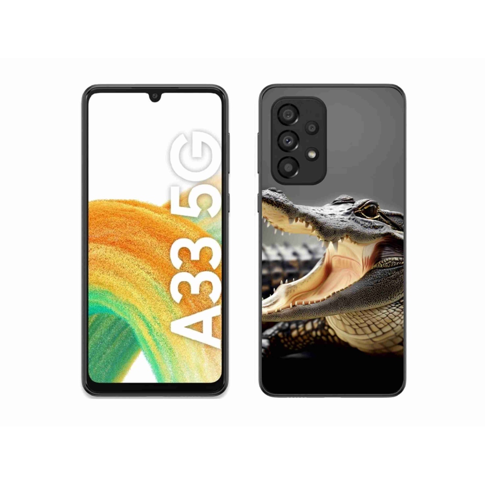 Gelový kryt mmCase na Samsung Galaxy A33 5G - krokodýl