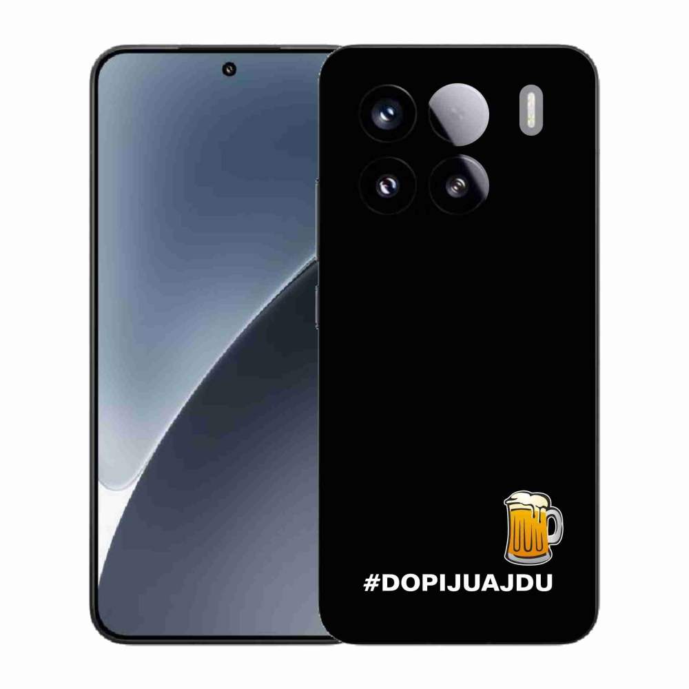 Gelový kryt mmCase na Xiaomi 15 - pivní motiv 1 černé pozadí