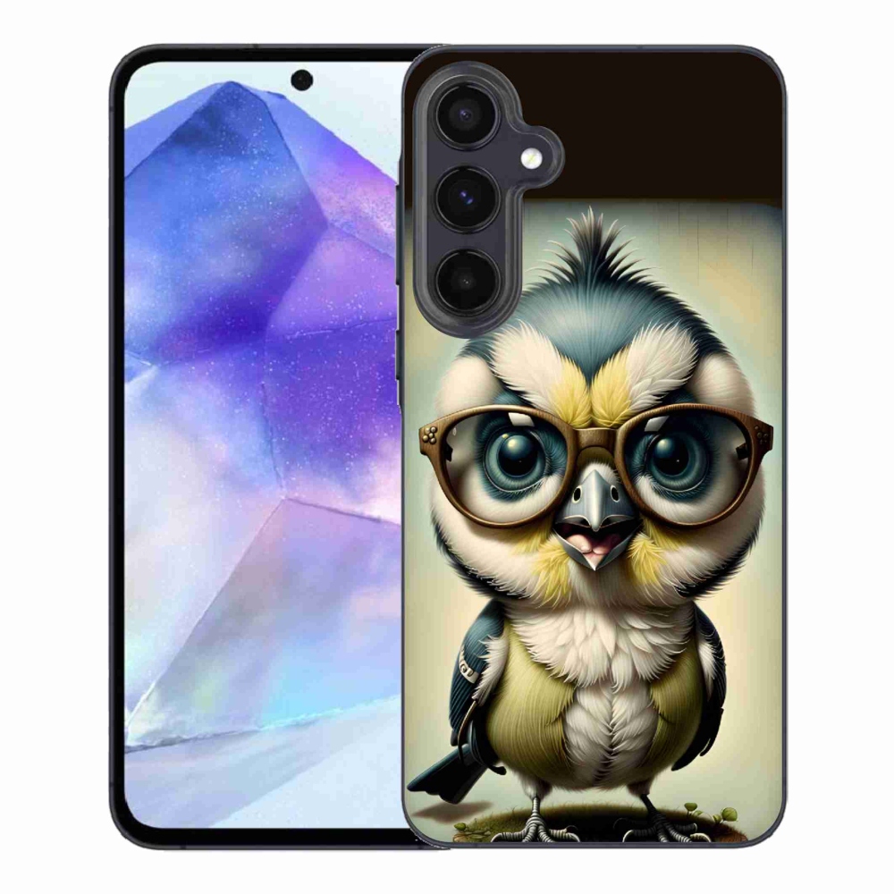 Gelový kryt mmCase na Samsung Galaxy A55 5G - mládě s brýlemi