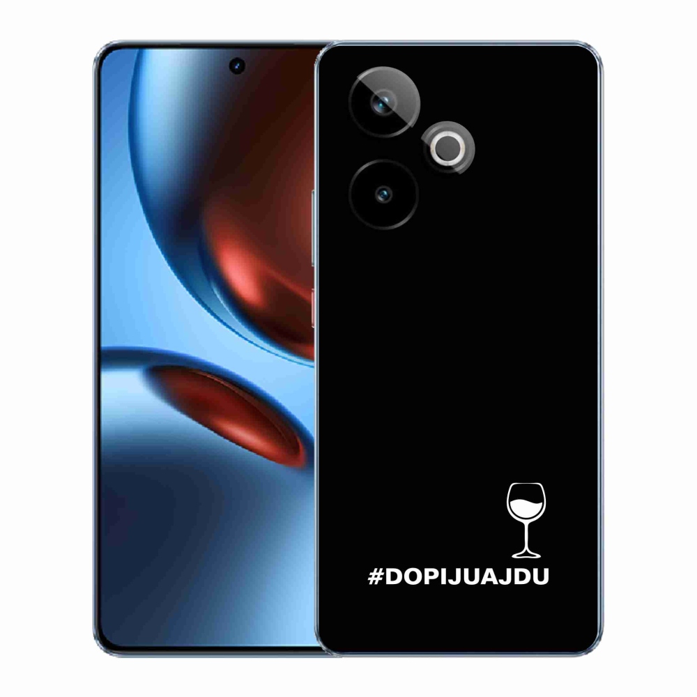 Gelový kryt mmCase na Realme GT 7 5G/GT 7T 5G - vinný motiv černé pozadí