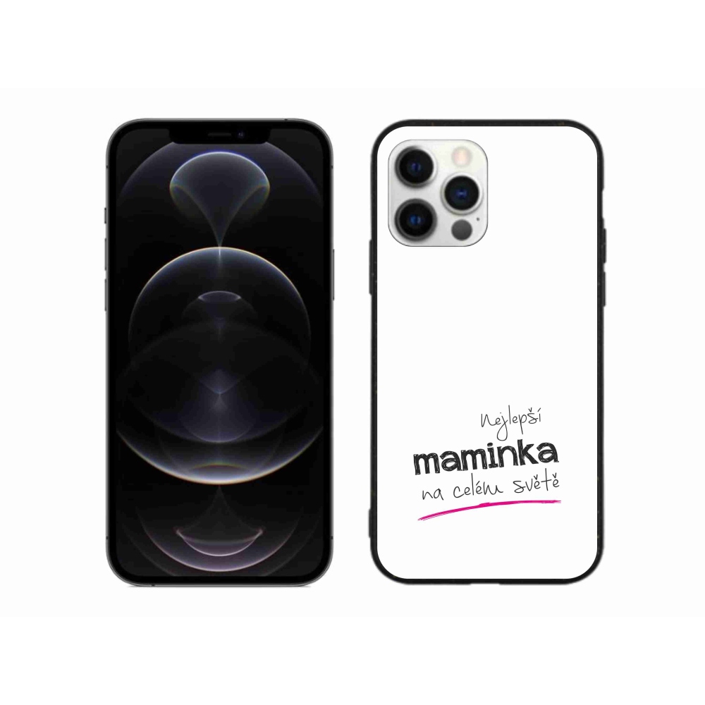 Gelový kryt mmCase na iPhone 12 Pro Max - nejlepší maminka 4 bílé pozadí