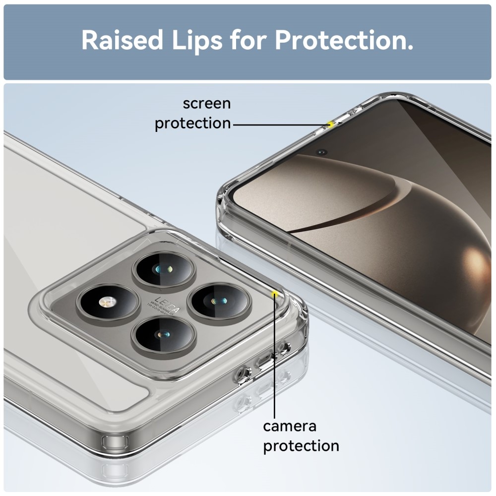 Gelový obal s pevnými zády na Xiaomi 14T/14T Pro - průhledný