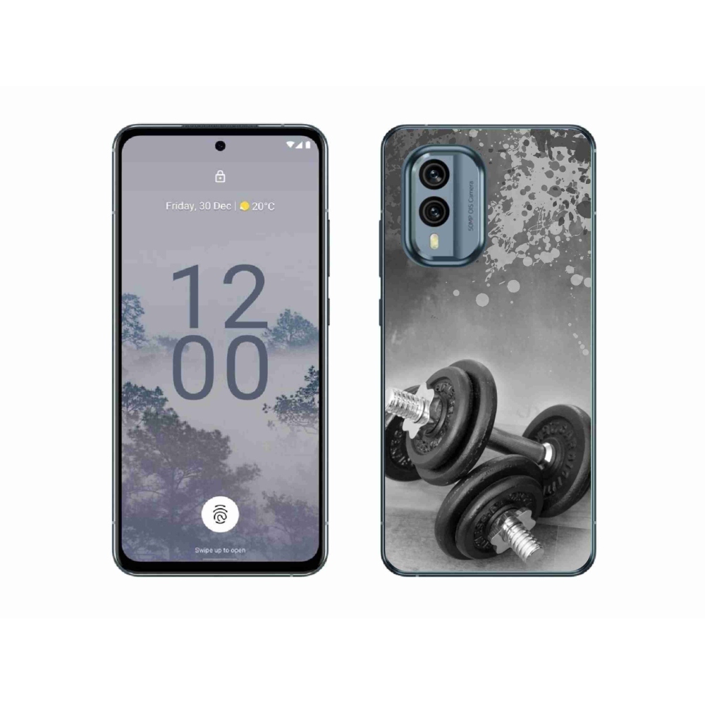 Gelový kryt mmCase na Nokia X30 5G - činky 1