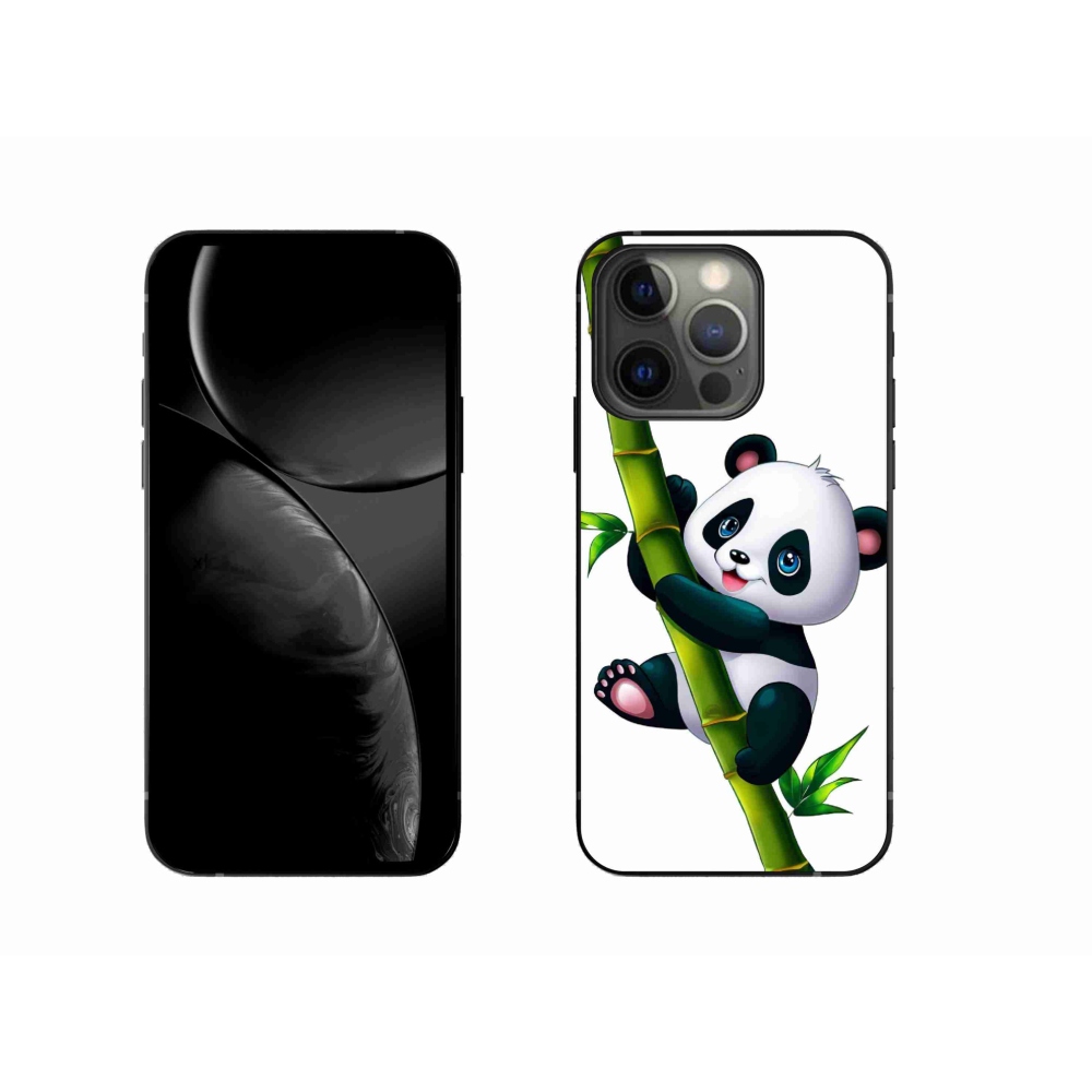 Gelový kryt mmCase na iPhone 13 Pro 6.1 - panda na bambusu