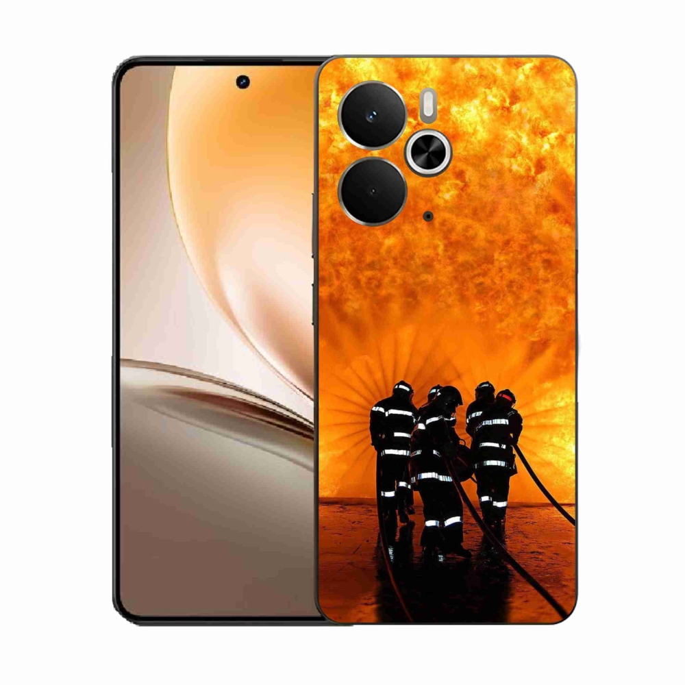 Gelový kryt mmCase na Realme 14 5G - požár