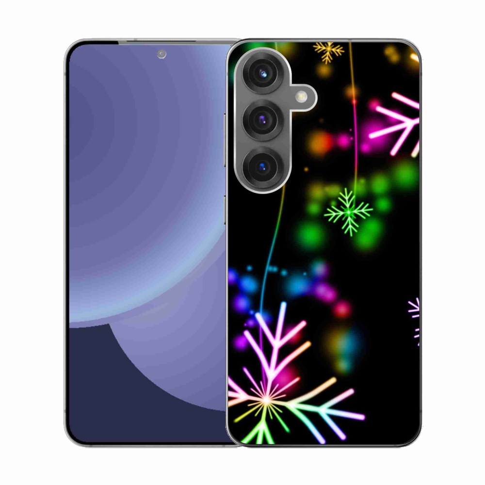 Gelový kryt mmCase na Samsung Galaxy S25 - barevné vločky