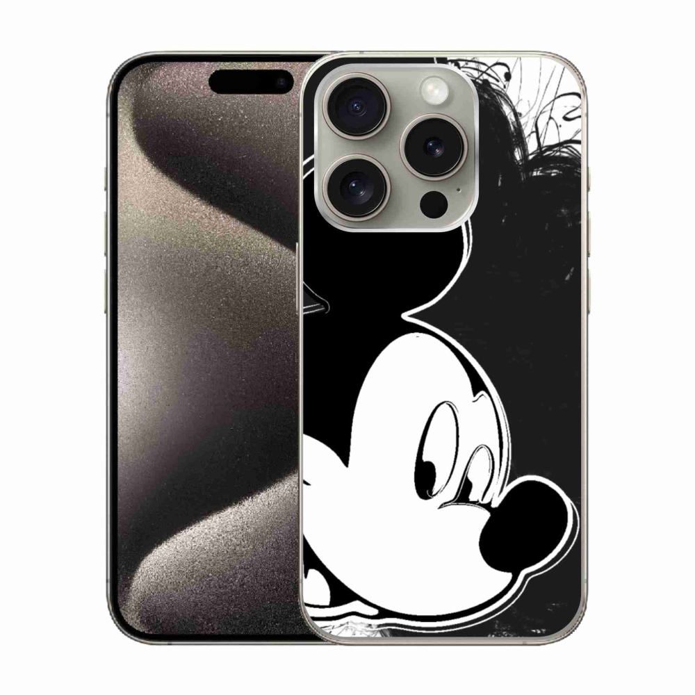 Gelový kryt mmCase na iPhone 15 Pro - mickey mouse 1