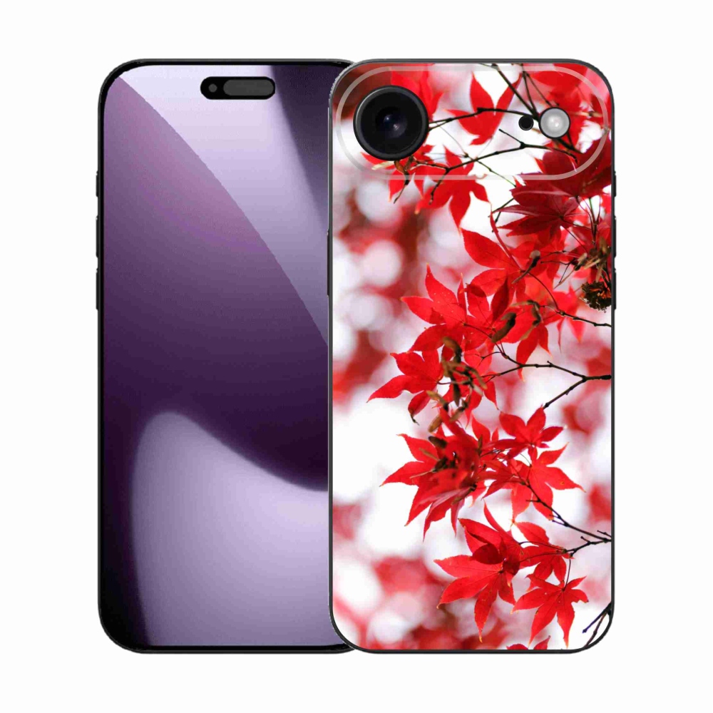 Gelový kryt mmCase na iPhone 17 Air - červené listy