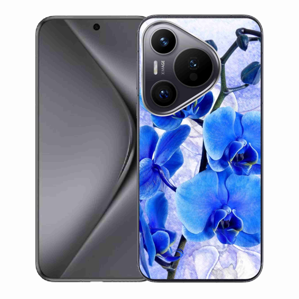 Gelový kryt mmCase na Huawei Pura 70 - modré květy