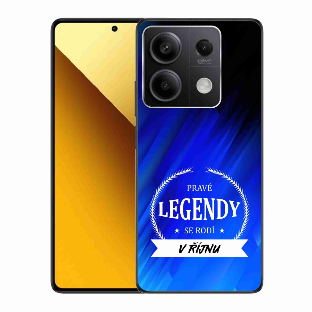 Gelový kryt mmCase na Xiaomi Redmi Note 13 5G - legendy v říjnu modré pozadí