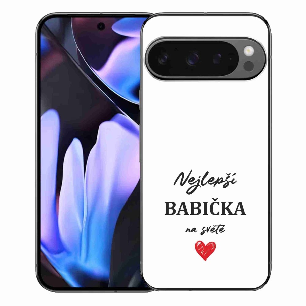 Gelový kryt mmCase na Google Pixel 9 Pro XL - nejlepší babička 1 bílé pozadí