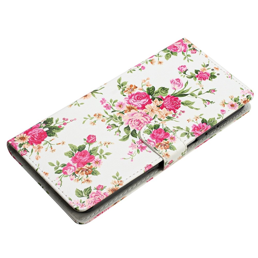 Unique knížkové pouzdro na Xiaomi Redmi 15C 4G (171mm)/Poco C85 4G (171mm) - červené květy