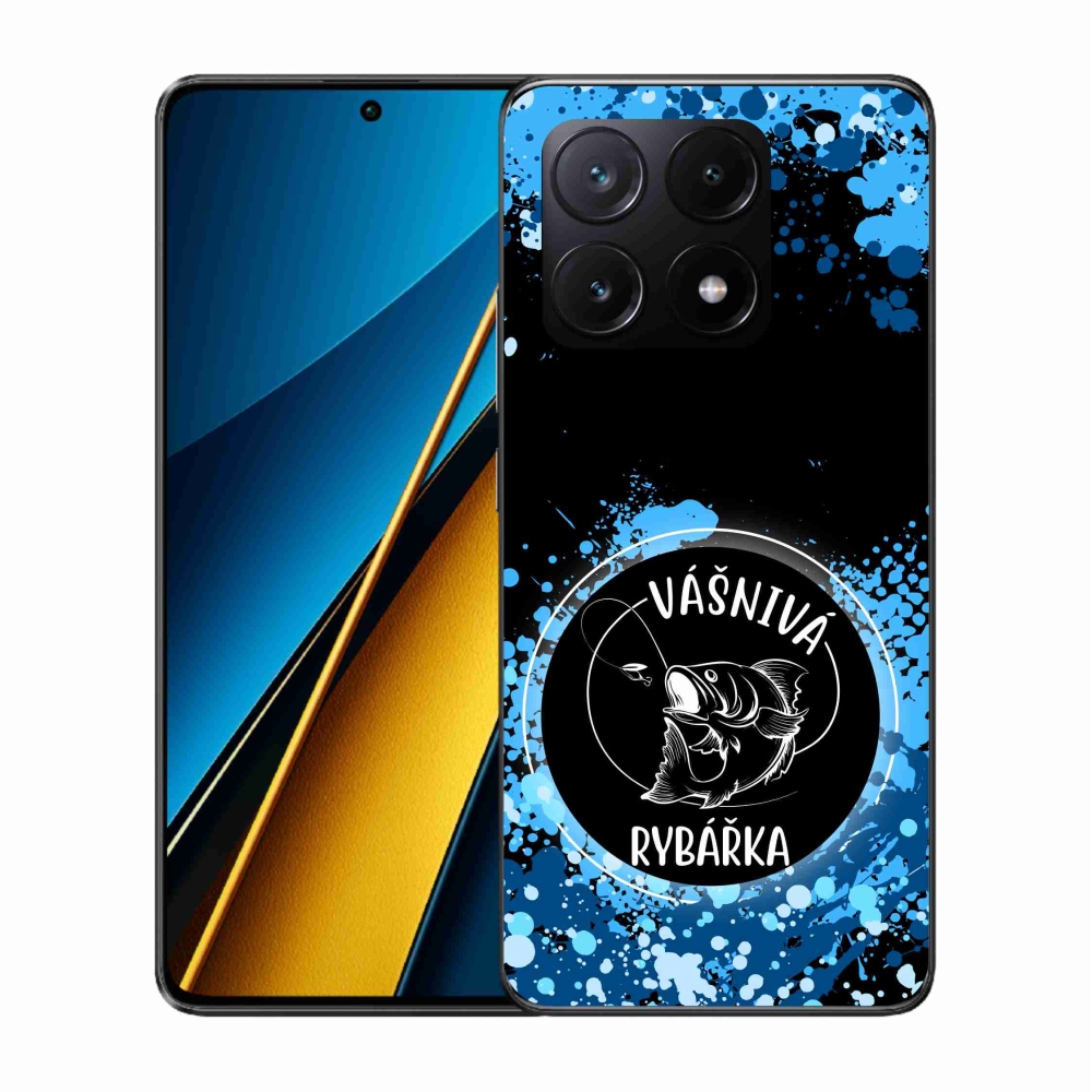 Gelový kryt mmCase na Xiaomi Poco X6 Pro 5G - vášnivá rybářka černé pozadí