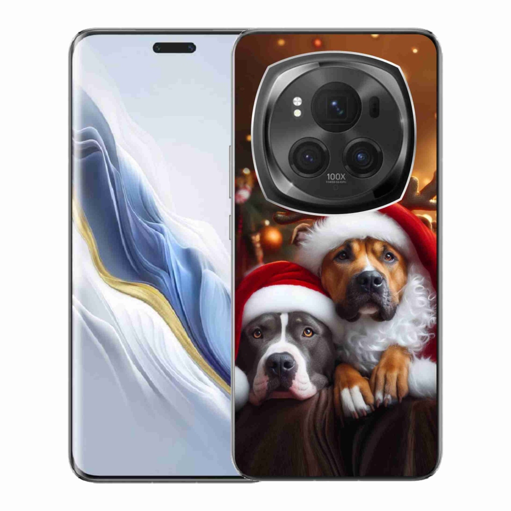 Gelový kryt mmCase na Honor Magic 6 Pro 5G - vánoční psi