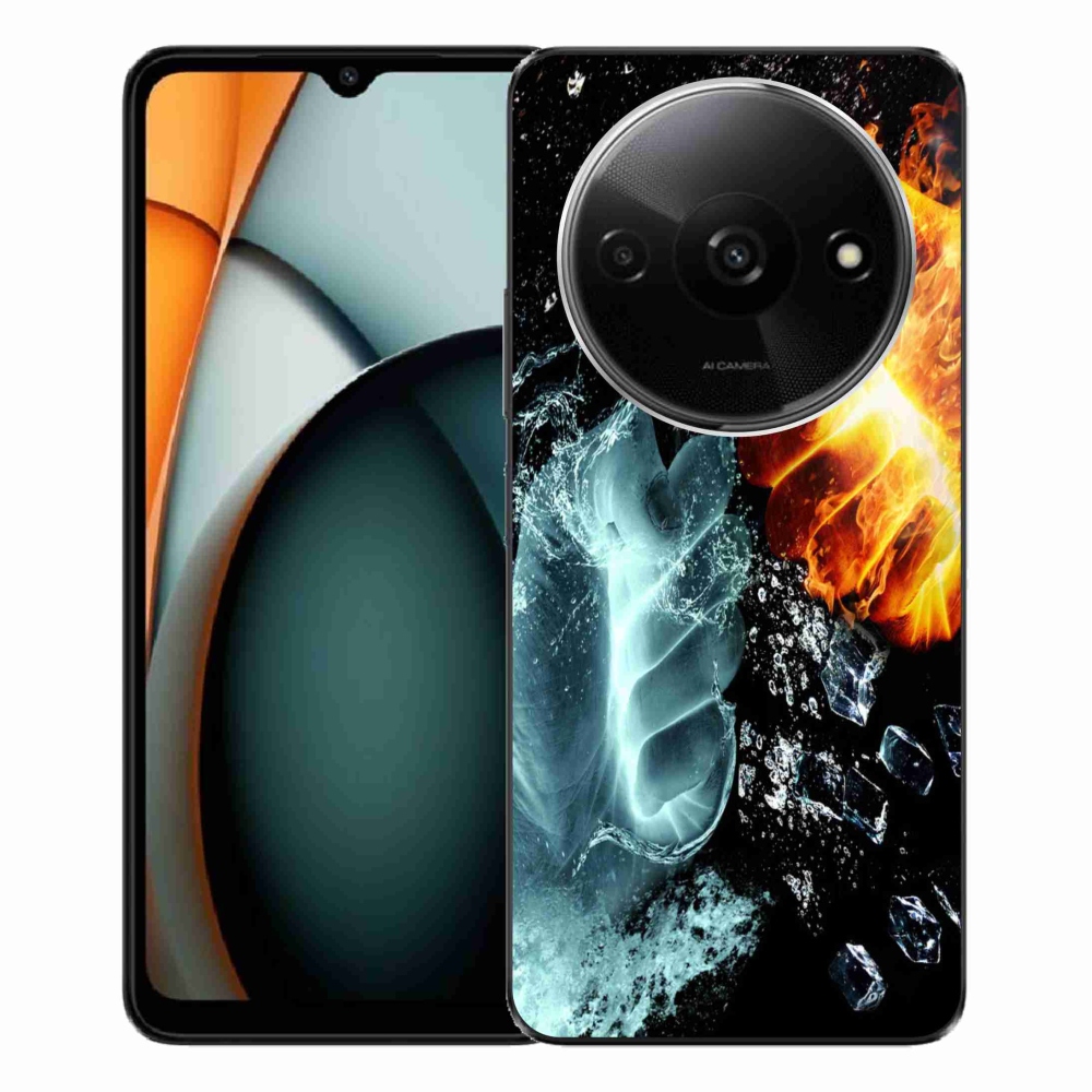 Gelový kryt mmCase na Xiaomi Redmi A3 - voda a oheň