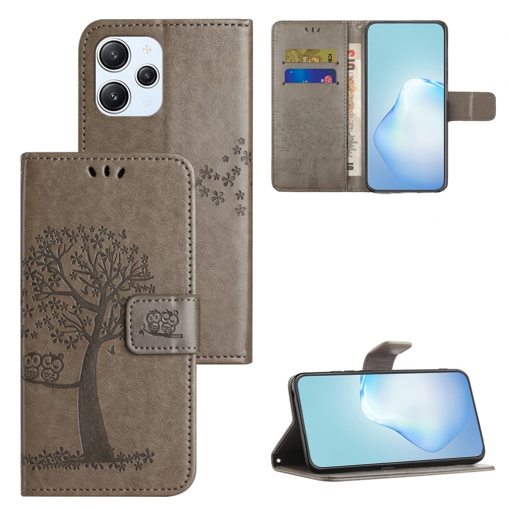 Tree knížkové pouzdro na Xiaomi Redmi 12 4G/5G - šedé