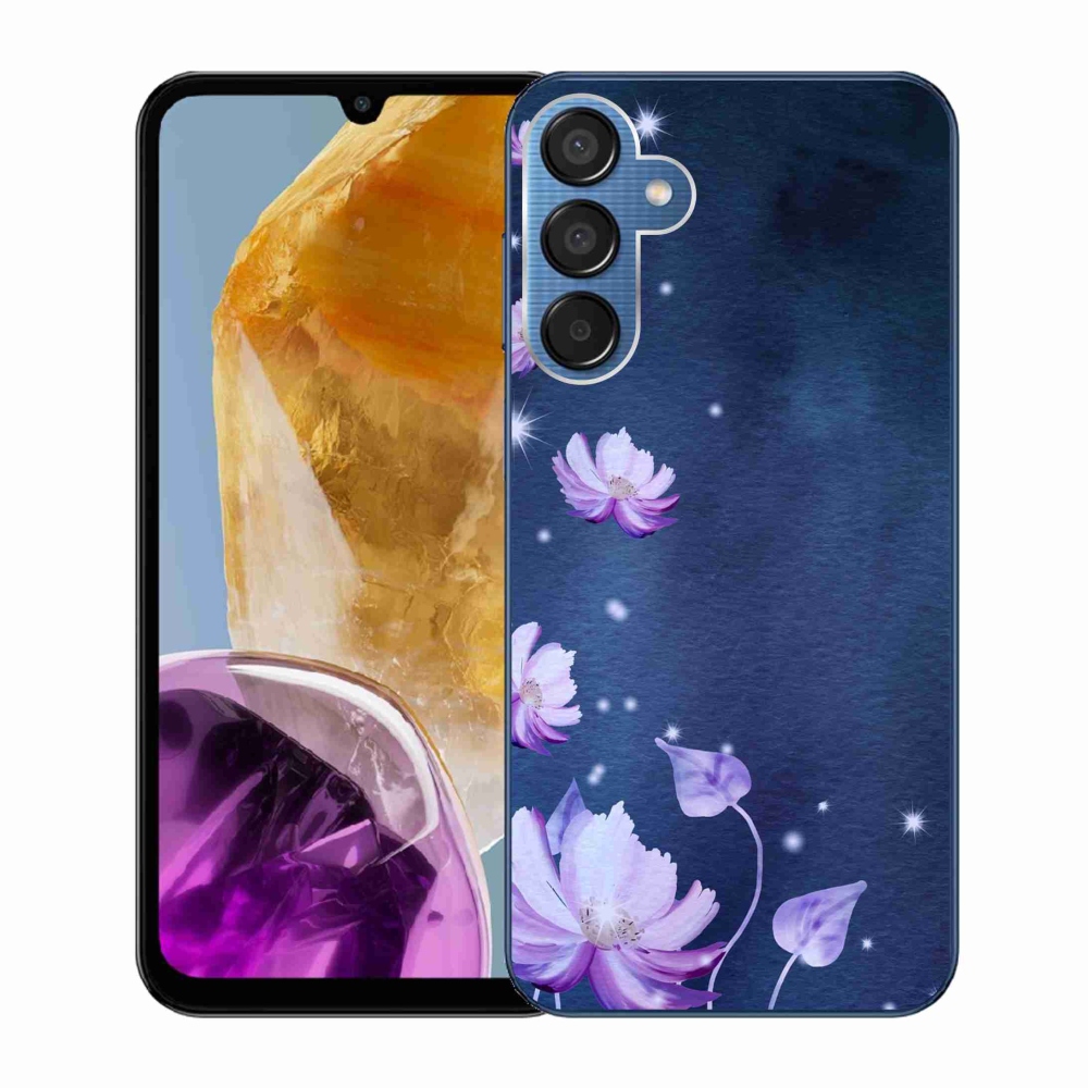 Gelový obal mmCase na Samsung Galaxy M15 5G - padající květy