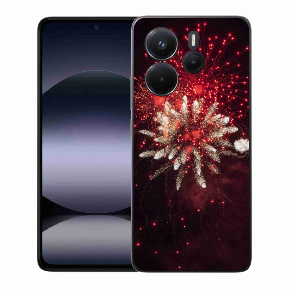 Gelový kryt mmCase na Xiaomi Redmi Note 14 - ohňostroj