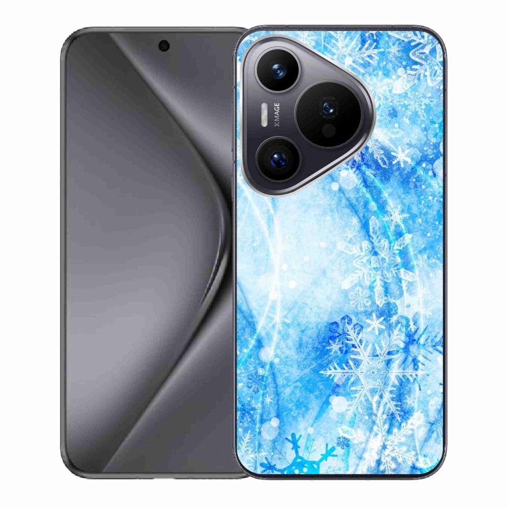 Gelový kryt mmCase na Huawei Pura 70 - sněhové vločky
