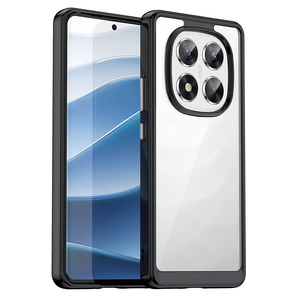 Gelový obal s pevnými zády na Xiaomi Redmi Note 14 Pro 5G/Poco X7 5G - černý